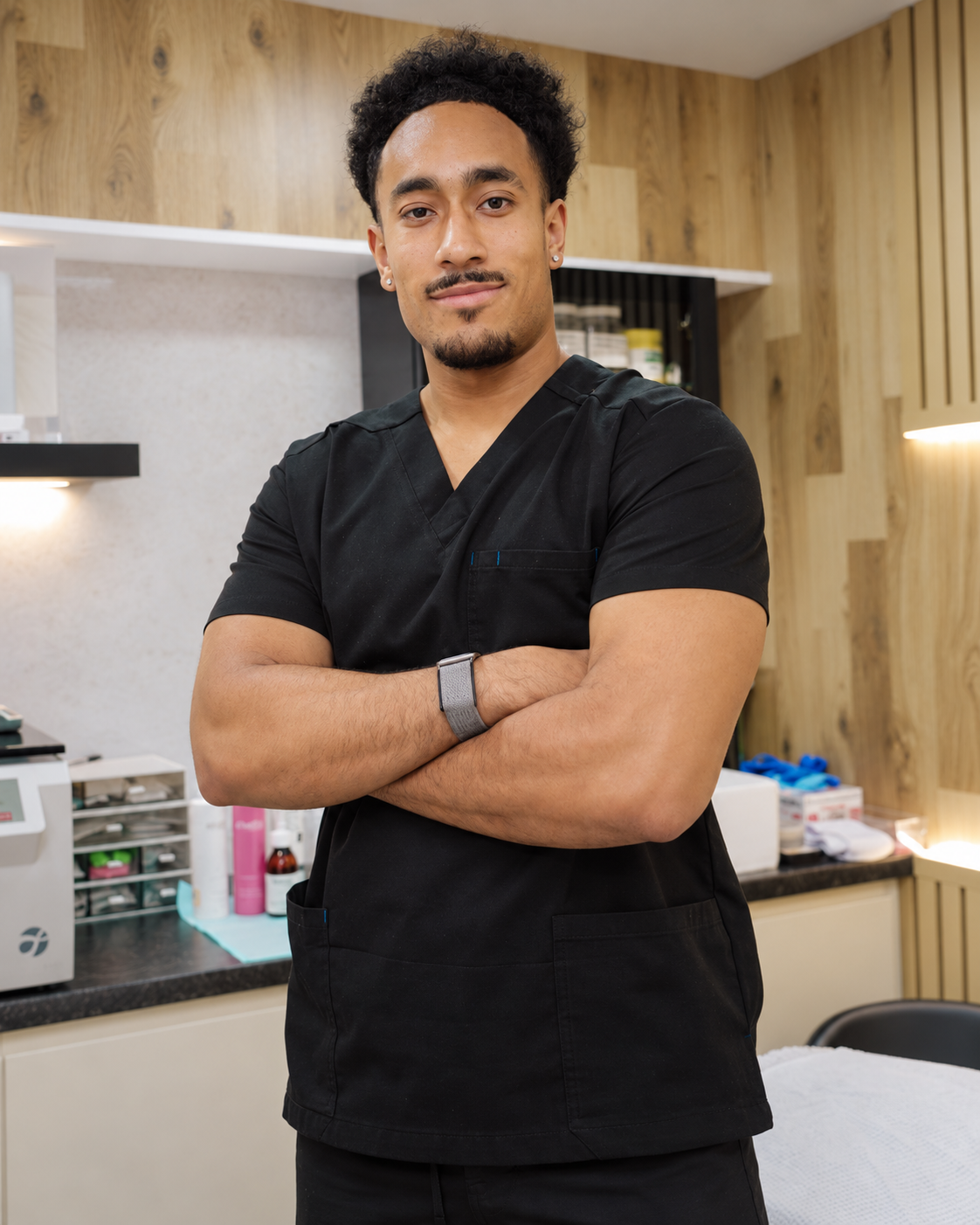 Wesley in his treatment space
